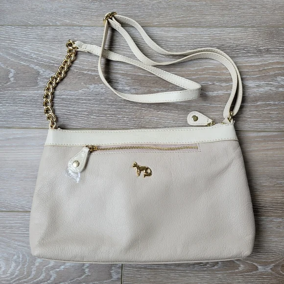 NWOT Emma Fox Genuine Leather Crossbody Purse/Shoulder Bag Zebra/Floral Pattern - Picture 2 of 6